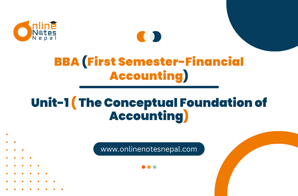 The conceptual foundation of accounting
